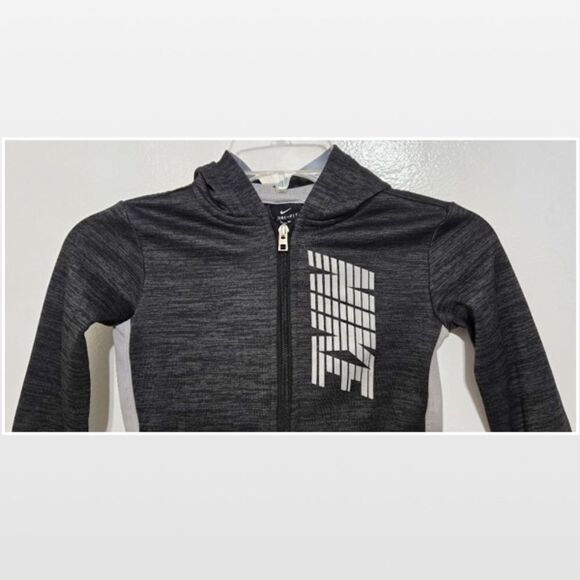 Nike Boys Track Jacket Full Zip Grey Long Sleeve Hoodie 4T - Picture 3 of 16